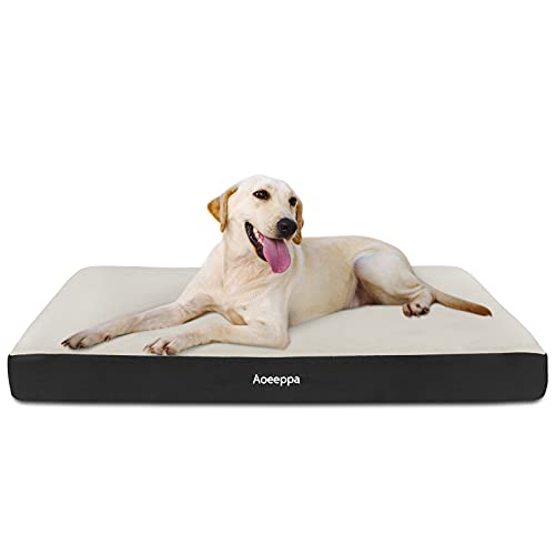 Aoeeppa Cama Perro Ortopédica, Cojines para Perros Espuma con Memoria, Colchón Perro Lavable con Funda Desenfundable, Antideslizante y lmpermeable, XL (102x72x8cm)