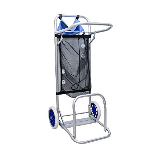 Arcoiris Carro portasillas Plegable, 110x38x42cm, Carro playa plegable de Aluminio para Camping y Playa Nuevo y Mejorado (Carro Portasilla)
