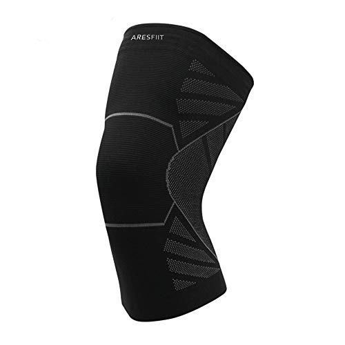 ARESFIIT - Rodillera de compresión para dolor de rodilla, diseñada para artritis y problemas ligamentas, ideal para hombres y mujeres, deporte, correr, tenis, musculación, excelente sujeción (XL)