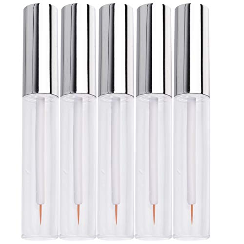 Artibetter 5 Piezas Botellas de Esmalte de Labios Vacías 10 Ml Tubos de Suero de Pestañas DIY Maquillaje Bálsamo Labial Botellas de Tubo de Brillo de Labios con Palos para Mujeres Niñas