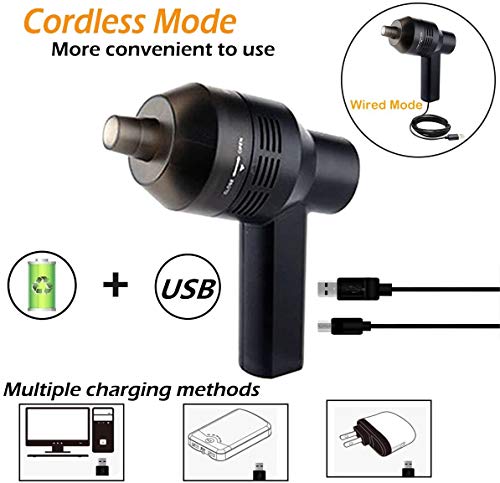 Aspirador de computadora Aspirador de Teclado Potente Mini Aspirador Recargable, Aspiradora portátil inalámbrica:Limpiar el Polvo,pelos,Migas,restos para computadora portátil,Piano,automóvil