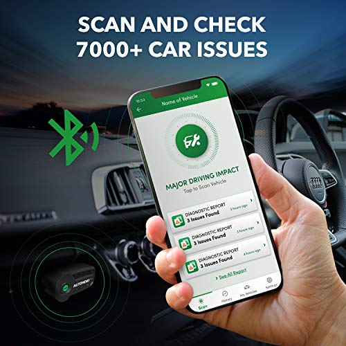 Automend Pro OBD2 Bluetooth Scanner - Accesorios para coche | Scanner de diagnóstico y lector OBD2 para iOS, Android | Autodiagnóstico profesional OBD2 para vehículos | Lector de códigos de vehiculos