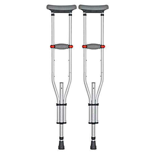 BAIYAN Pasillo de Madera Maciza, muletas Ajustables de Aluminio de Aluminio para Adultos con Almohadilla de axila cómoda y empuñadura Ideal para Viajar o Trabajo