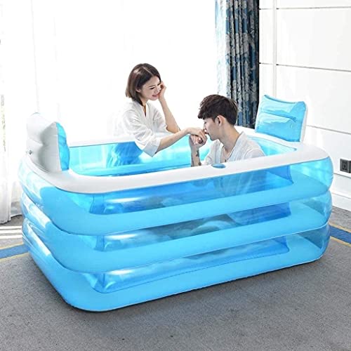 Bañera portátil Bañera interior cubierta de la bañera interior para dos personas adulto portátil, plegable baño cómodo, espesado casero spa masaje calidad bañera bañera baños empapables piscina- grues