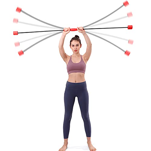 Barra de Ejercicios de Fitness, Barra de Entrenamiento para Quemar Grasa con vibración de Alta frecuencia,Adecuado para Brazos, Hombros y músculos Abdominales, Ejercicios de Resistencia en el hogar.