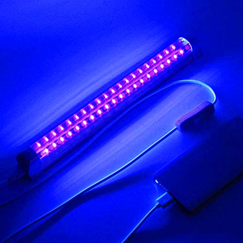Barra de Luz UV Led, Eleganted 10W Luz Negra USB Lámpara UV, Luz Ultravioleta Para Halloween, Blacklight Fiestas, Etapa, Arte UV, Curado UV, Navidad, Póster Fluorescente, Resplandor De Neón