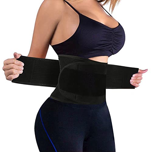 Bearbro Faja Reductora Adelgazante Hombre Neopreno,Faja Lumbar de Trabajo Ajustable Ayuda a Reducir Cintura y Abdomen,Cinturón Transpirable Cintura, Talla Única (Negro)