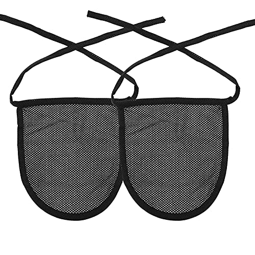 Bias&Belief Cubierta Protectora de Tráquea Cubierta de La Traquea del Cuello Malla Doble Transpirable del ​Estoma A Prueba de Polvo para La Traqueotomía,Negro,2Pcs