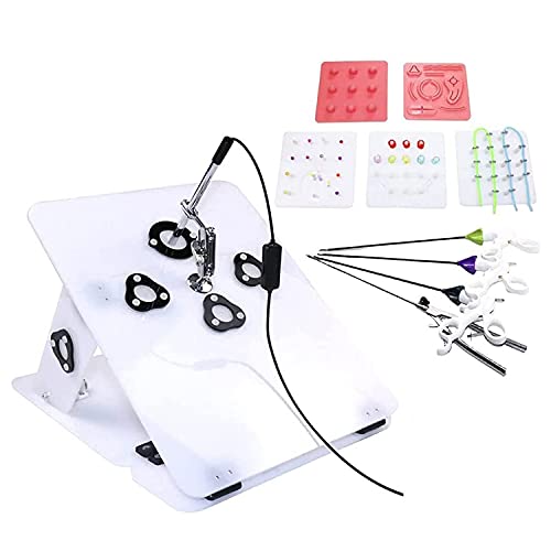 BILXXY Caja de Entrenamiento laparoscópica, simulador toracoscópico para la enseñanza del Entrenador, Que Incluye endoscopio, 5 módulos de Entrenamiento y 4 Instrumentos quirúrgicos