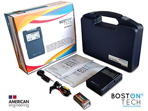 Boston Tech ME-89 plus - Electroestimulador Muscular Digital TENS - EMS digital de dos canales, 24 programas Pre-establecidos ajustables y 8 Electrodos.ideal para tratamiento muscular.