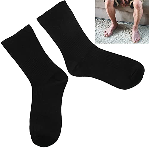 Calcetines de Compresión para Diabéticos, Calcetines de Pie Diabético para el Cuidado del Pie Diabético, Calcetines de Tobillo No Vinculantes para Ancianos, Mujeres Embarazadas, Hombre(negro)