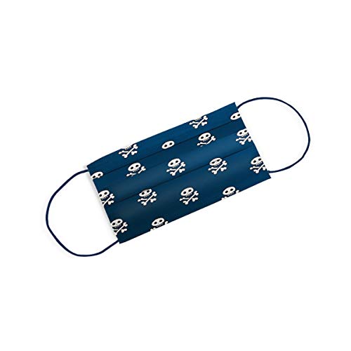Callate La Boca Mascarilla Calaveras Azul