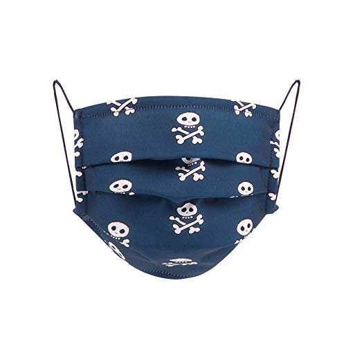 Callate La Boca Mascarilla Calaveras Azul