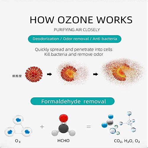CAMECHO Mini generador de ozono Esterilizador Wirelss Purificador de Aire de ozono Máquina de desinfección de ozono para Eliminar olores domésticos,Limpiar Juguetes,Mascotas,Auto,baños