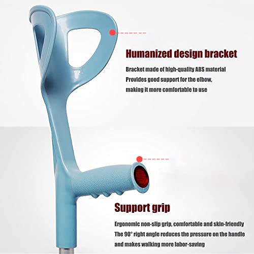 Caminantes para personas mayores Muletas de antebrazo livianas for adultos, antebrazo de muletas ergonómicas de brazo con agarres de mano for ancianos, discapacitados y discapacitados físicos ,UNO Rol