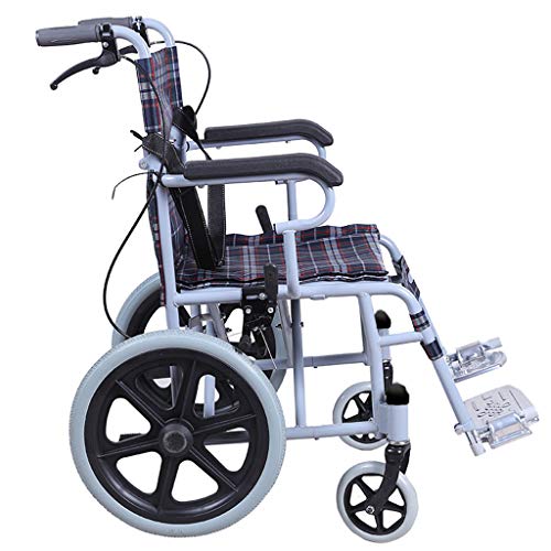 Carritos de la compra Silla de Ruedas Silla de Ruedas para Personas Mayores Silla de Ruedas Plegable y Ligera Silla de Ruedas para discapacitados Carrito de Scooter Puede soportar 100 kg