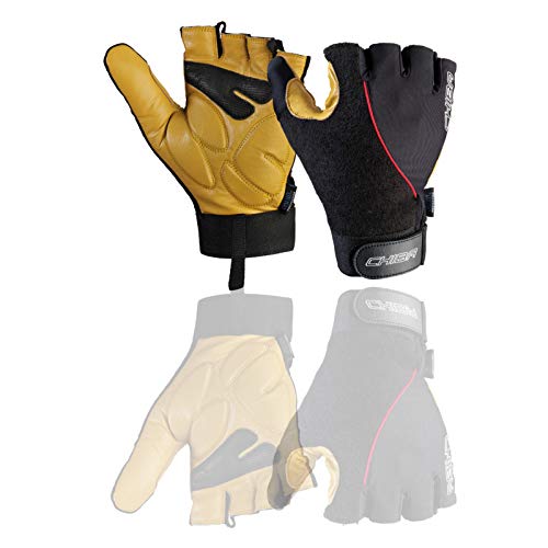 Chiba Rollstuhl-Handschuhe Argon - Guantes de Ciclismo para Mujer, Color Negro, Talla S