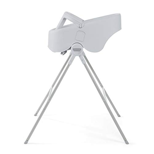 Chicco Bubble Nest, Bañera Bebé Recién Nacido Evolutiva hasta 12 Meses, con Patas para Ducha y Asiento Independiente para Bañera, 2 Configuraciones, Cierre Compacto, Máximo 11 Kg - Gris (Cool Grey)