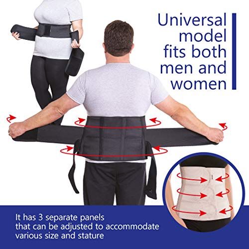 Cinturón abdominal de sujeción; Sujeción de espalda; Banda de sujeción abdominal; Cinturón de soporte postoperatorio; 31cm de altura X-Large Beige
