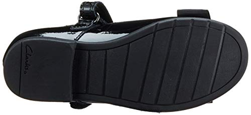 Clarks Scala Tap K, Bailarinas Niñas, Negro (Black Pat Black Pat), 32.5 EU