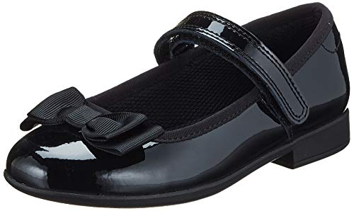 Clarks Scala Tap K, Bailarinas Niñas, Negro (Black Pat Black Pat), 32.5 EU