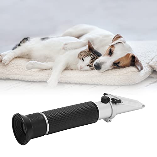 Cloudbox Refractómetro Probador de Gravedad de orina-Refractómetro clínico para Perros y Gatos Hidrómetro de orina Proteína de suero Medidor de concentración de proteína de Plasma