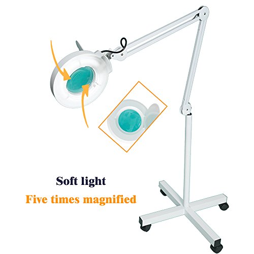 Concise Home Luz LED Lupa con soporte laminado para uso móvil 5 aumentos diferentes
