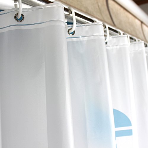 Cortina de Ducha Impermeable Resistente al Moho Cortinas Baño PEVA Bañera Cortina con12 Gancho de la cortina de Baño180 x180 cm (72 "An. X 72" Alt.) Pulgadas