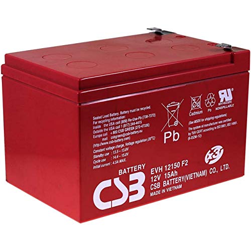 CSB Batería Plomo-ácido EVH12150 12V 15Ah cíclica