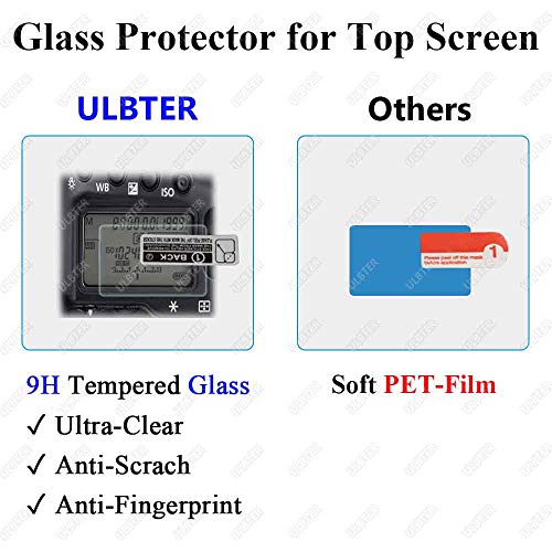D750 Protector de Pantalla para Nikon D750 D780 [2+2 Unidades],ULBTER 0,3 mm Dureza 9H Vidrio Templado Antiarañazos Antihuellas Antiburbujas Antipolvo