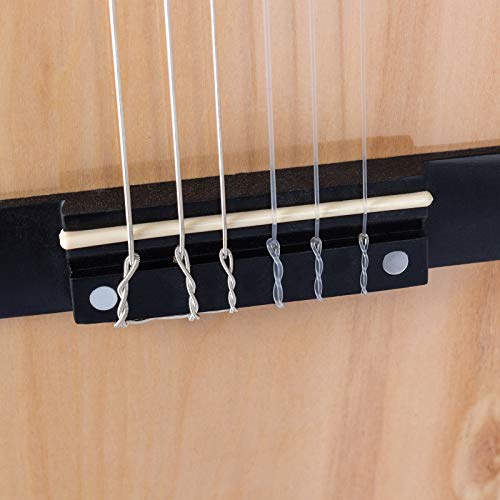 Dawoo Guitarra Española,Kit de guitarra Acústica Con Cuerdas de Guitarra Púas de Guitarra Correa de Guitarra Color Madera (39 pulgadas)