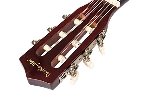 Dawoo Guitarra Española,Kit de guitarra Acústica Con Cuerdas de Guitarra Púas de Guitarra Correa de Guitarra Color Madera (39 pulgadas)