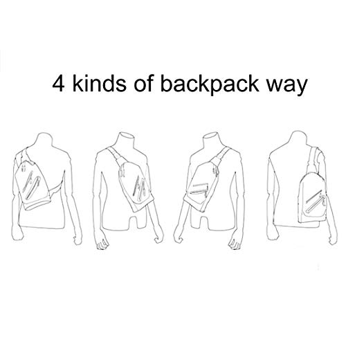 DFV mobile - Backpack Waist Shoulder Bag Nylon for verykool s5205 Orion Pro (2017) - Black