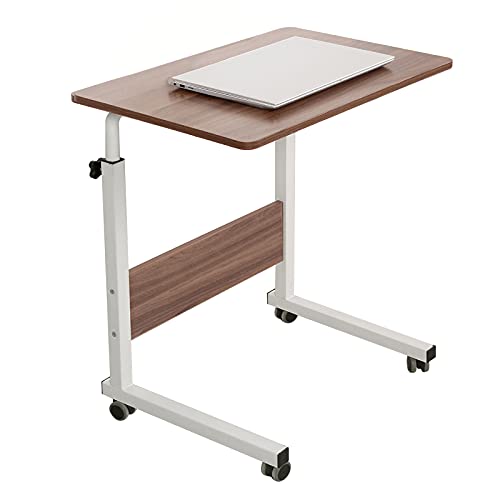 DlandHome Soporte para ordenador portátil ajustable 80 x 40 cm, mesa auxiliar portátil para cama, sofá, hospital, lectura, comer, Nogal ZS-5#1