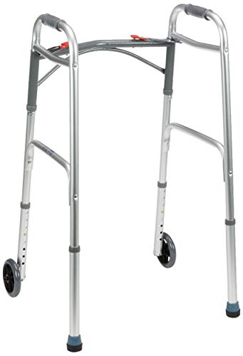 Drive Medical WA009 - Andador plegable con ruedas delanteras