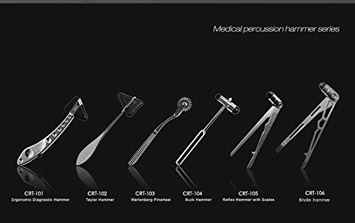 Dr.Taylor Médico Kit Herramienta de Diagnóstico, Multifuncional Neurológico Buck Hammer, 5 Tipo de Percutor para Masaje Salud,Kit