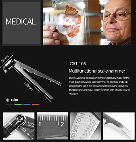 Dr.Taylor Médico Kit Herramienta de Diagnóstico, Multifuncional Neurológico Buck Hammer, 5 Tipo de Percutor para Masaje Salud,Kit