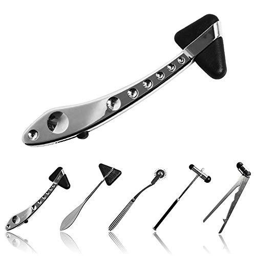 Dr.Taylor Médico Kit Herramienta de Diagnóstico, Multifuncional Neurológico Buck Hammer, 5 Tipo de Percutor para Masaje Salud,Kit