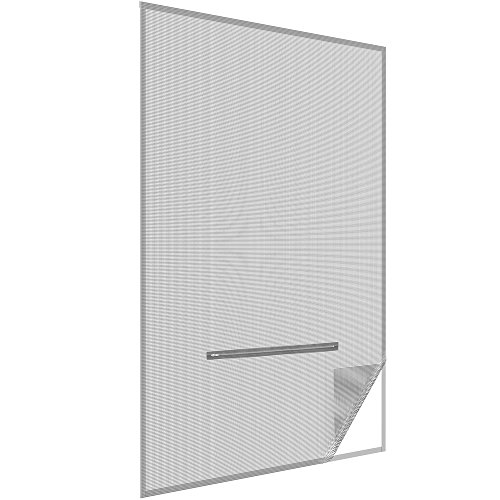 EASY LIFE Malla mosquitera Ventanas de Techo 140 x 170 cm - Mosquitera con Cremallera y 5,6 m de Velcro, Sencilla y rápida protección contra los Mosquitos, Color:Antracita