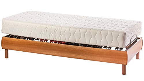 ekamia - Cama Articulada Eléctrica Nix con Colchón Luka - 90cm x 190cm, Mando inalámbrico