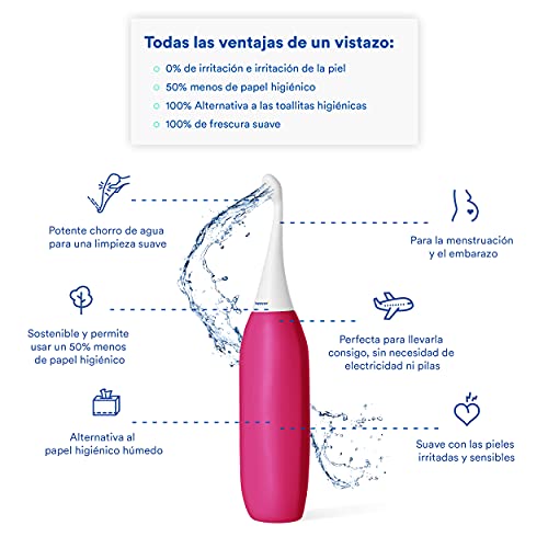 El bidé portátil original HappyPo XL con un 50% más de volumen I Easy-Bidé sustituye las toallitas húmedas y el inodoro con ducha I La ducha íntima limpia suavemente con agua y ahorra papel