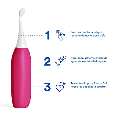 El bidé portátil original HappyPo XL con un 50% más de volumen I Easy-Bidé sustituye las toallitas húmedas y el inodoro con ducha I La ducha íntima limpia suavemente con agua y ahorra papel