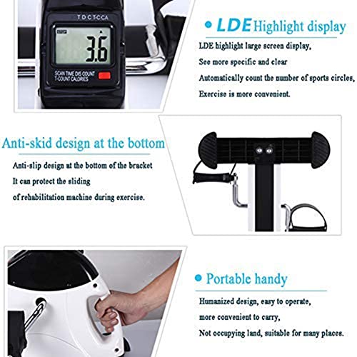 Entrenador De Pedales, Entrenador De Pedales For Bicicletas Mini Fitness, Entrenador Elíptico De La Mesa Debajo De La Mesa Portátil Se Puede Utilizar For La Capacitación De Rehabilitación De Extremida