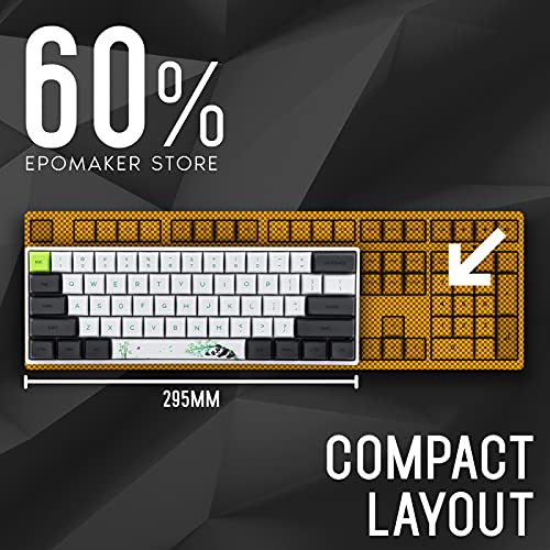 EPOMAKER SK61 61 Keys Hot Swappable Mechanical Keyboard with RGB Backlit, NKRO,Type-C Cable for Win/Mac/Gaming (Gateron Optical Yellow, Panda)