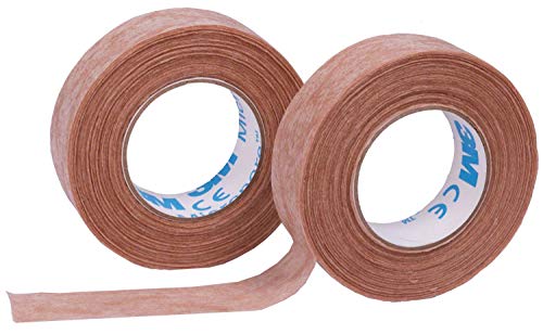 Esparadrapo quirúrgico de microporos de 3 m, hipoalergénico, color marrón, 1,25 cm x 9,1 m, pack de 6
