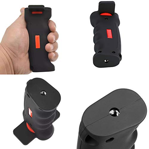 Estabilizador de la cámara la videocámara con Tornillo de 1/4 de Pulgada y Orificios roscados, Soporte para cámara con Sistema DSLR Estabilizadores ergonómicos Mano Ayudas de Transporte, 12x5cm Negro