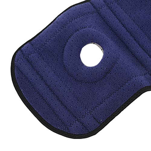Eulbevoli Rodilleras de rótula Ajustable Agujero, Resorte de Metal Rodillera de rótula Abierta Ajustable con diseño de Tres Correas para aliviar el Impacto para Proteger la articulación de la Rodilla