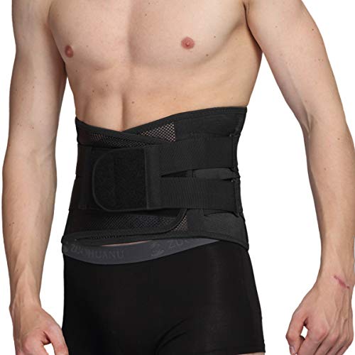 Faja de espalda ULTRA LIGERA - Apoyo lumbar / para la postura - Tejido transpirable para el ejercicio - Compresión adaptable - Marca Neotech Care (Talla S)