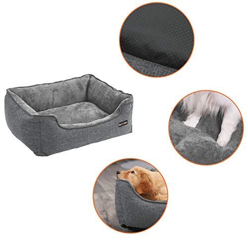 FEANDREA Cama para Perro, Sofá paraPperro, 70 x 55 x 21 cm, Gris PGW10GG