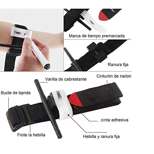 Feloyal Torniquete Tactico Accesorios Kit de Emergencia de Caza y Senderismo, para Exteriores Emergencias Graves y el Control de la Pérdida de Sangre Senderismo